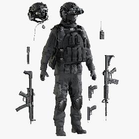 Men Round Neck T-Shirt 3D model